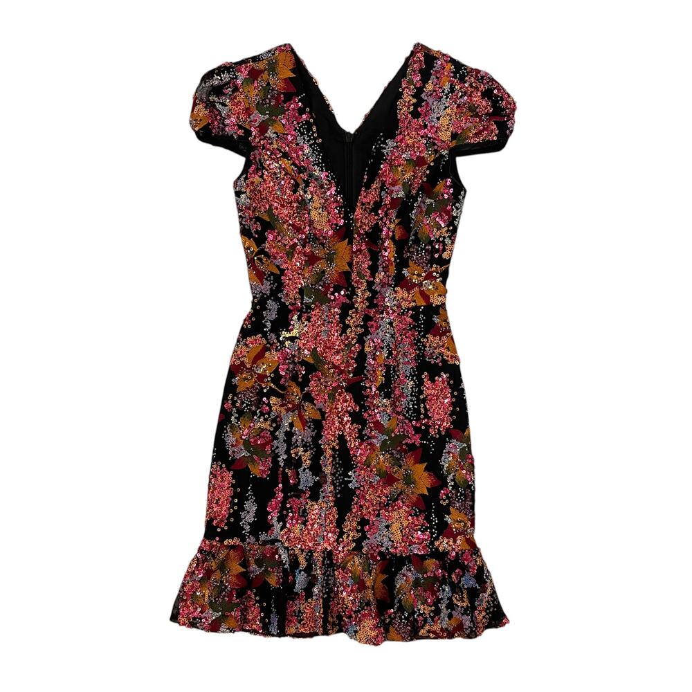 NWT Dress the Population Corinne Sequin Embroidered Cocktail Dress - Size XS - Picture 3 of 9